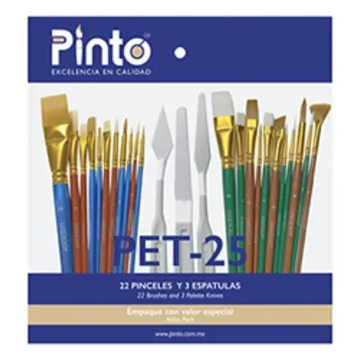Set De Pinceles Pinto PET 25