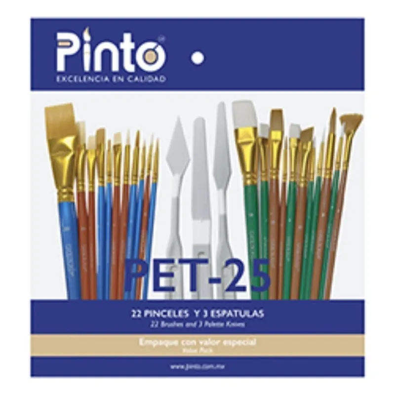 Set De Pinceles Pinto PET 25