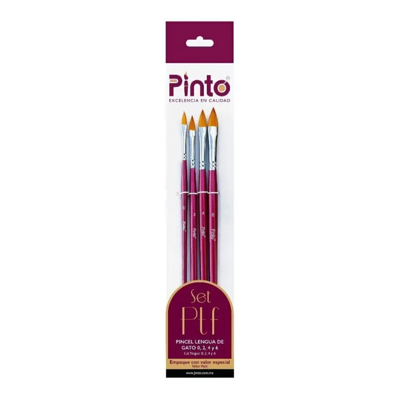 Set Pincel Pinto PTF Lengua De Gato Toray