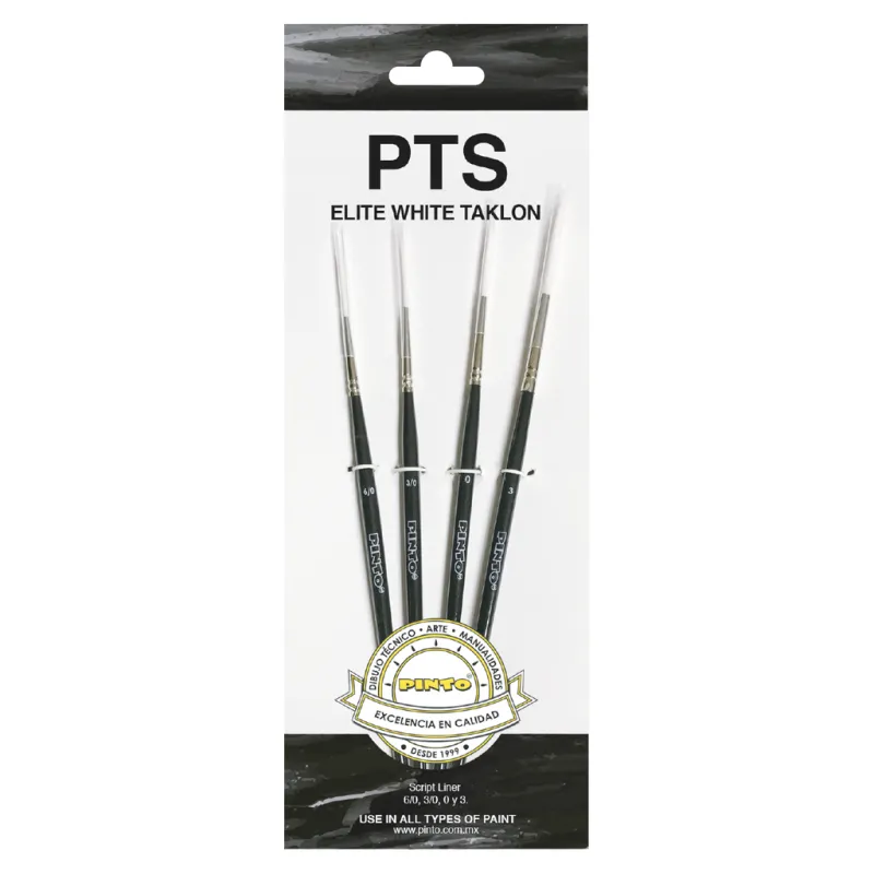 Set Pincel Pinto PTS Élite White Taklon