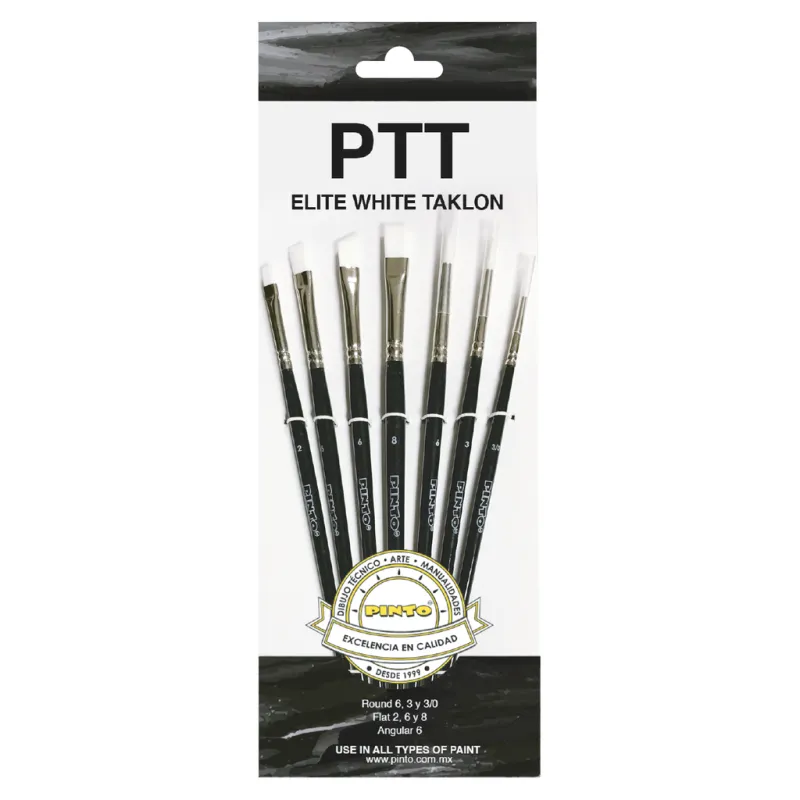 Set Pincel Pinto PTT Élite White Taklon