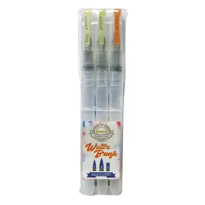 Set Water Brush Pinto 3pz Redondo Ch, M y Plano Ch