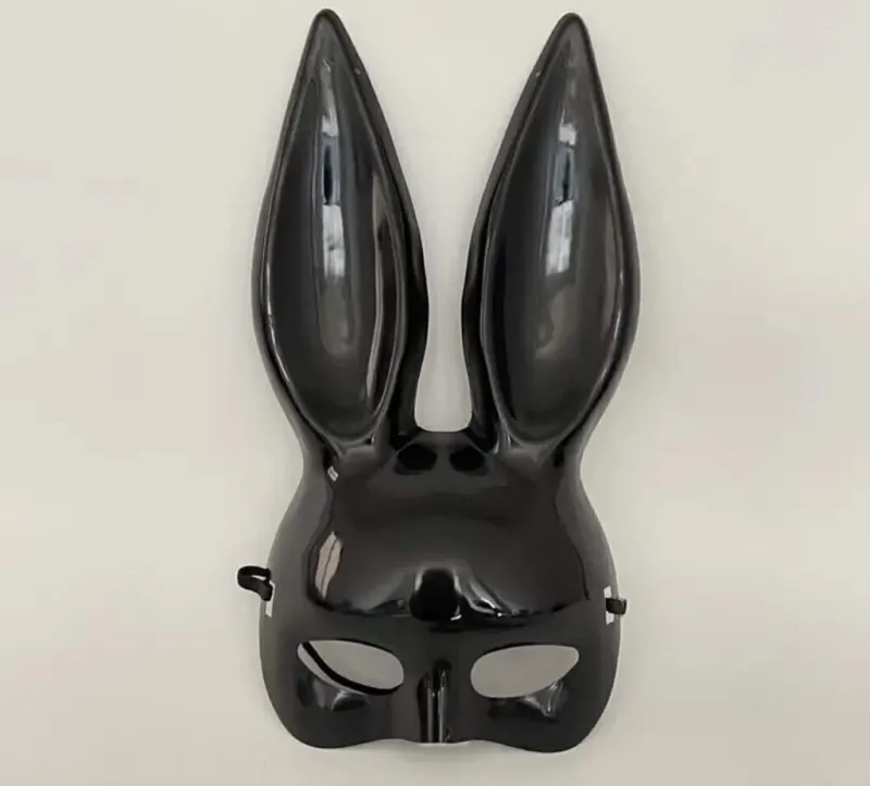 Antifaz De Plástico De Conejo Negro