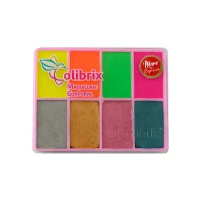 Paleta Mixta (neón y metálica) 100g colibrix