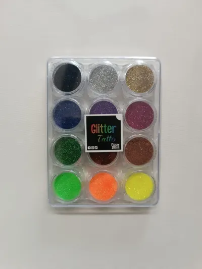 Glitter en polvo Blíster de 12 colores